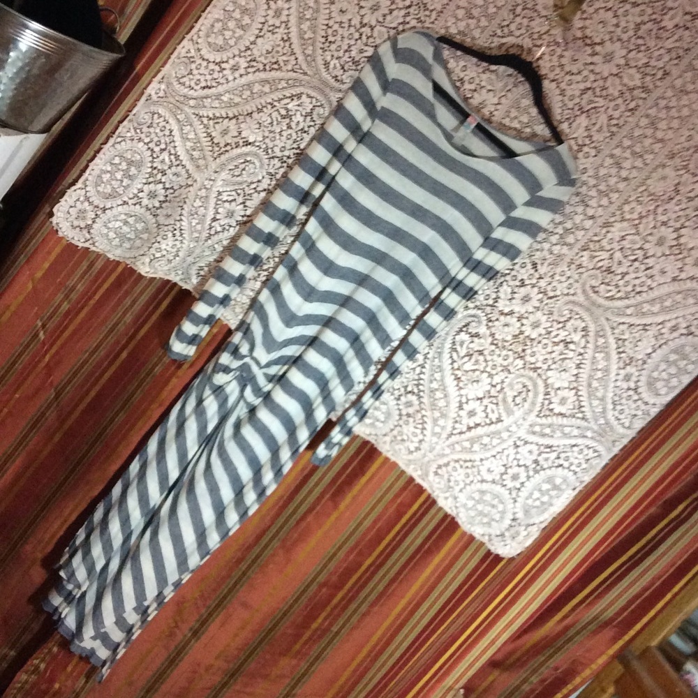 Blue & white striped Free People dress